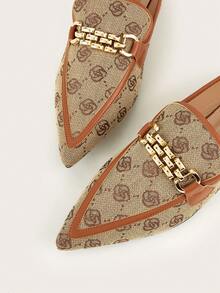 女性平底鞋,時尚又適合通勤 - 棕色 - 查看 4