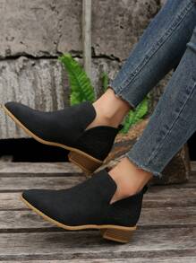 女士時尚靴子 - 黑色 - 查看 3