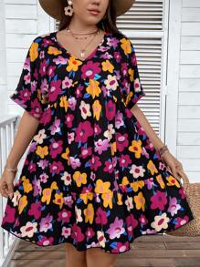 SHEIN Holidaya Đầm Plus Size - Nhiều màu - Xem 3