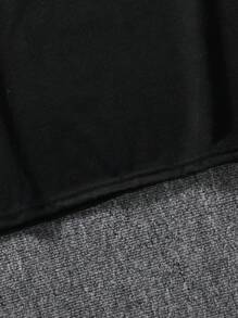 Manfinity Hypemode 男士大码卡通和標語圖案T恤 - 黑色 - 查看 3