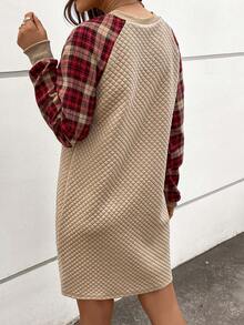 SHEIN LUNE Đầm Sọc ca rô Giải trí - Nhiều màu - Xem 2