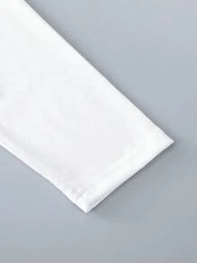 SHEIN 男大童雙色字母圖案T恤