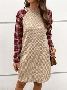 SHEIN LUNE Đầm Sọc ca rô Giải trí - Nhiều màu - Xem 5