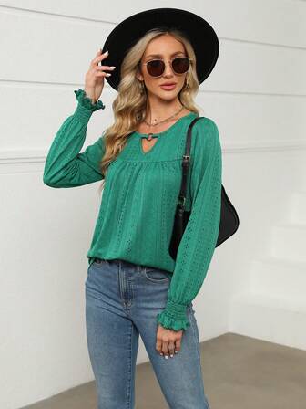 Keyhole Neckline Tee