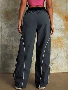 嘻哈撞邊降落傘褲