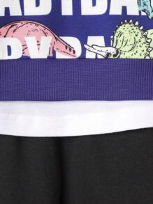 男嬰字母圖案衛衣和衛褲