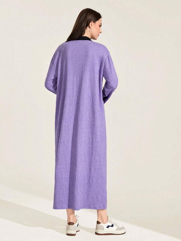Letter Patched Drop Shoulder Hooded Dress