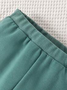 男嬰字母圖案衛衣和衛褲 - 軍綠色 - 查看 5