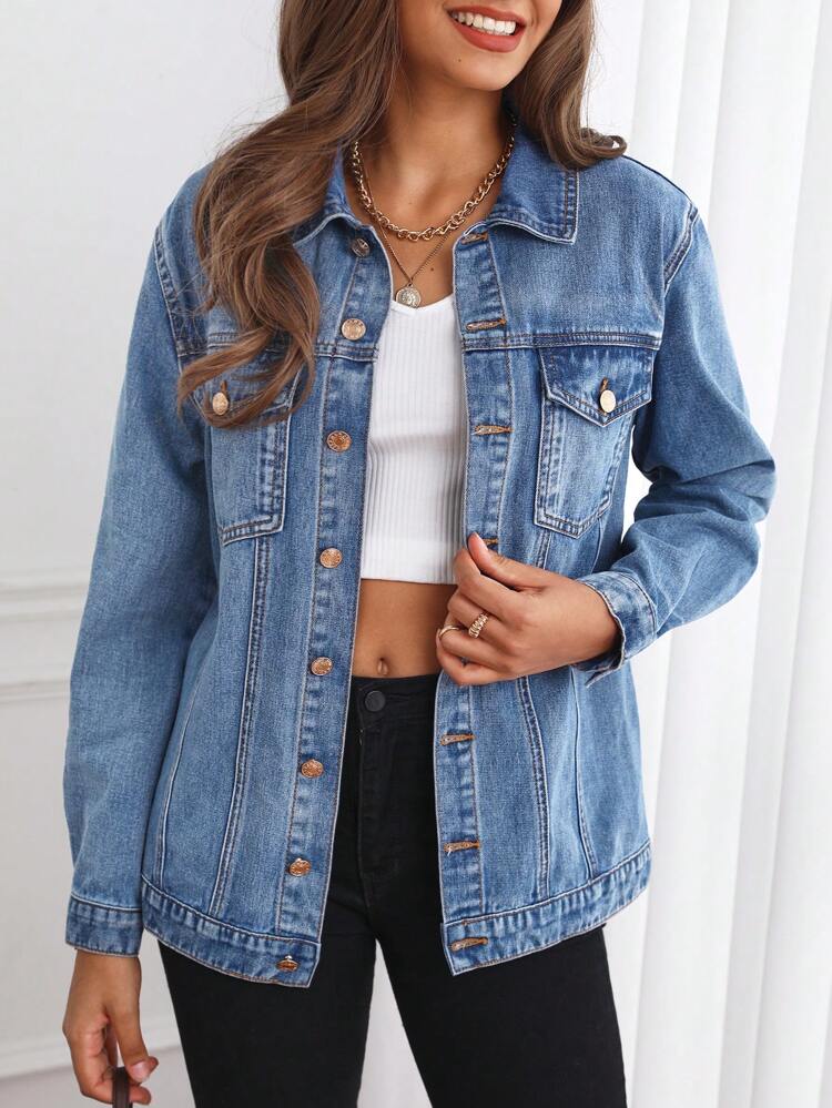 Flap Pocket Denim Jacket