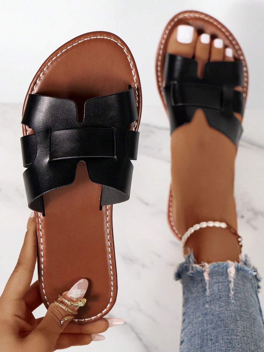 Sandalias Planas - Negro - Ver 1