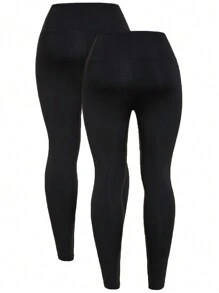 Easithlete 2 条装女式 V 形交叉腰带瑜伽紧身裤，适合女士高腰瑜伽裤，弹力工作裤，适合健身、运动跑步、骑行、瑜伽、泡菜球运动、休闲