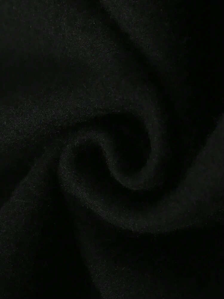 Men Plus Letter Graphic Kangaroo Pocket Drawstring Hoodie