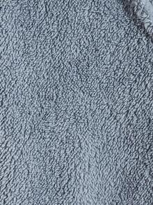 GENTILAND Nam Thêu Hoạt hình Thả vai Teddy Áo nỉ - Màu xanh bụi bặm - Xem 5