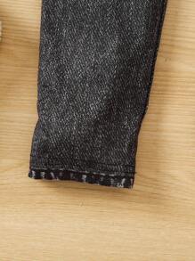 SHEIN Teenager Mädchen Leggings mit Denim-Effekt Muster,