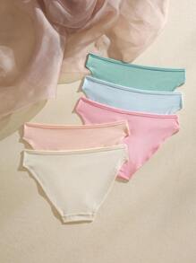 Shein Underwear&Sleepwear Basics 5 piezas Calzoncillos unicolor simple