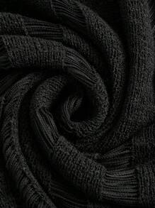 SHEIN ICON Plus Pointelle Knit Drop Shoulder Sweater