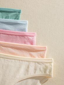 Shein Underwear&Sleepwear Basics 5 piezas Calzoncillos unicolor simple