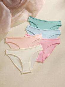 Shein Underwear&Sleepwear Basics 5 piezas Calzoncillos unicolor simple