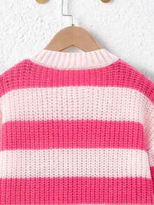 SHEIN 女童（大）毛衣 - 粉色 - 查看 4