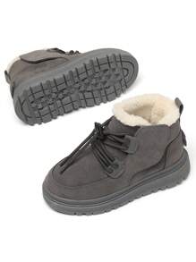 Unisex Kids' Winter Warm Snow Boots - Grey - View 4
