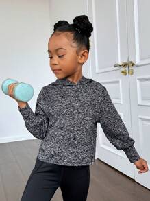 SHEIN Trang phục năng động Bé Gái - Màu xám đen - Xem 1