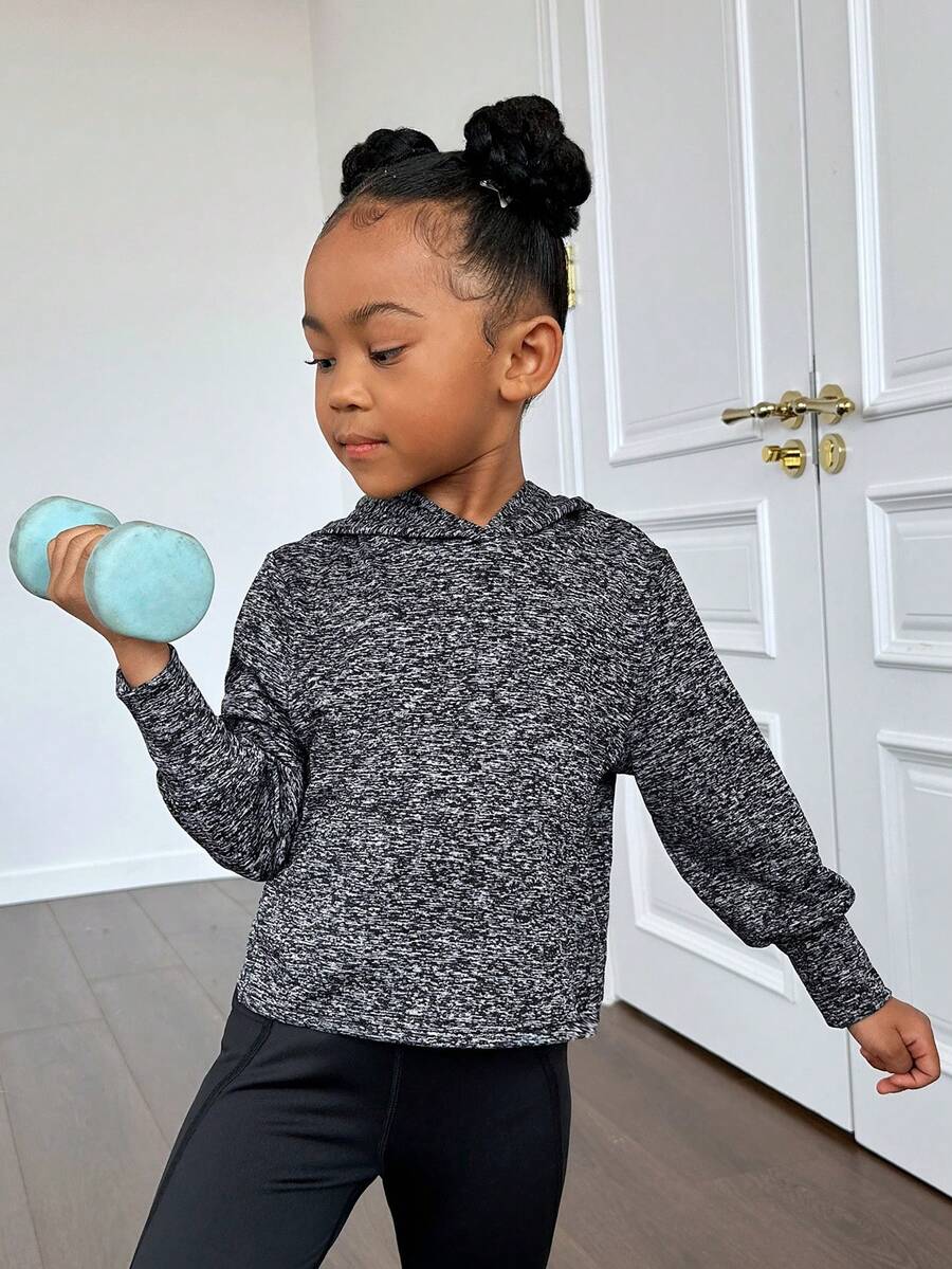 SHEIN Trang phục năng động Bé Gái - Màu xám đen - Xem 1