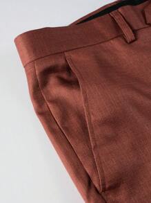 Manfinity Mode Men Single Breasted Blazer & Suit Pants - Chocolate Brown - View 5