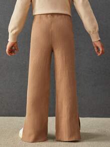 SHEIN Young Boy Split Hem Knit Pants