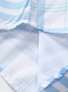 Manfinity Hypemode 男士格紋印花襯衫不帶T恤 - 白色 - 查看 5