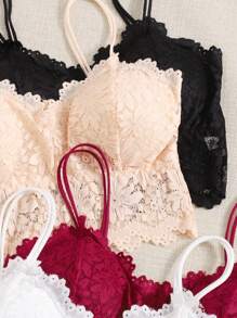 5pack Floral Lace Longline Bra Lingerie - Multicolor - View 6