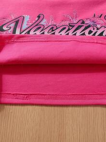 SHEIN Tween Girl Car & Letter Graphic Cami Pullover & Cami Jumpsuit - Multicolor - View 6