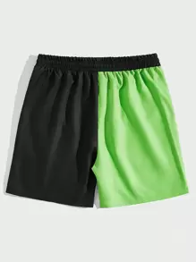 ROMWE MEN Rick and Morty | ROMWE Men Cartoon Graphic Two Tone Basketball Shorts, School