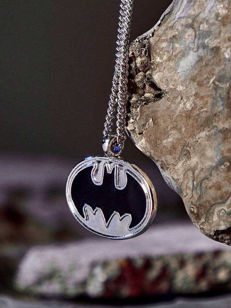 バットマン ペンダント・ネックレス BATMAN X SHEIN シルバーアロイ ブラックドリップオイルペンダント