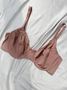 Casual Plus Size Plain Knitted Fabric Bra Set With Slight Stretch For Women Multicolored Comfort - Multicolor - View 6