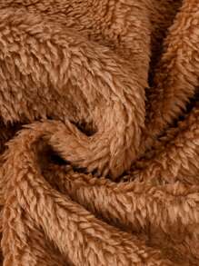 Chàng trai trẻ Dây kéo Áo Teddy Jackets
   & Mũ - màu nâu - Xem 5