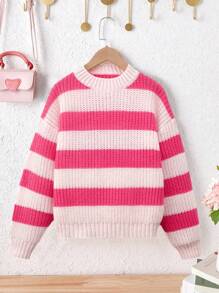 SHEIN 女童（大）毛衣 - 粉色 - 查看 1