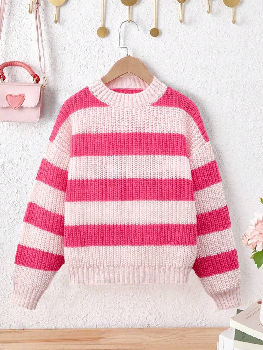 SHEIN 女童（大）毛衣 - 粉色 - 查看 1