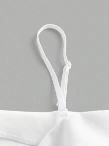 SHEIN Unity Blusa corta asimétrica de hombro con botones al frente, blusas de manga larga