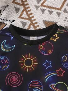 Baby Boy Planet Print Sweatshirt