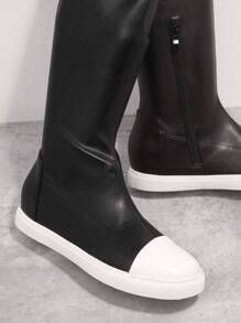 SHUZIA Women's Fashion Elegant Design Faux Leather Over-The-Knee Boots Summer Shoes Spring Shoes Spring Break Easter