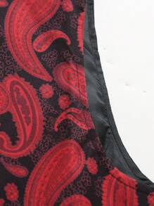 Manfinity AFTRDRK Men Plus 1pc Paisley Print Waistcoat