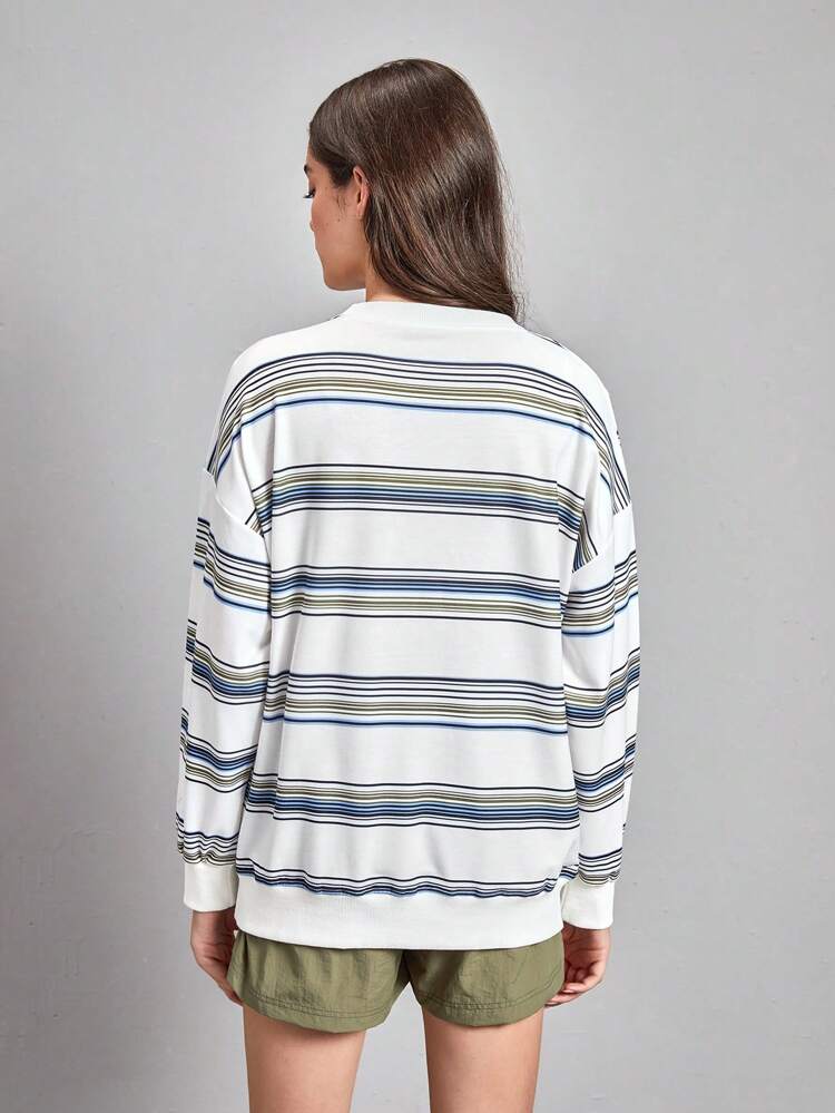 Striped Print Outdoor Sweatshirt