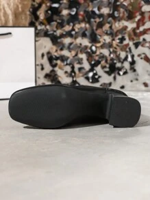 Của phụ nữ Gót chân trung bình Giày bốt ngắn , đàn hồi Thiết kế , Đúng mốt & Đơn giản Mặc hàng ngày - màu nâu - Xem 5