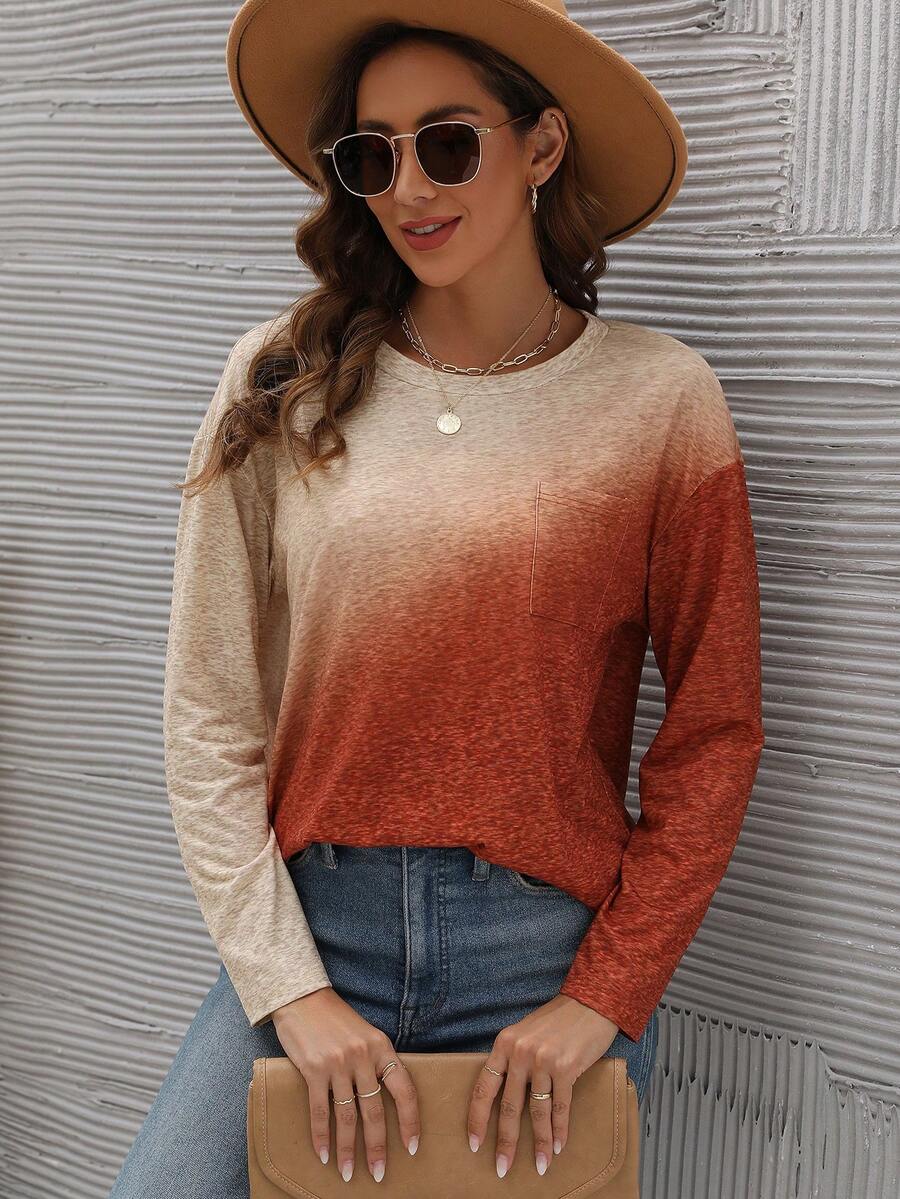 SHEIN LUNE Bóng Áo thun Thả vai - Nhiều màu - Xem 1