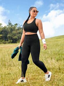 Easithlete Plus Solid Sports Set - Black - View 1