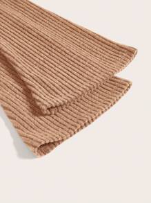 SHEIN EZwear Áo thun hở vai mùa xuân - Màu be - Xem 4