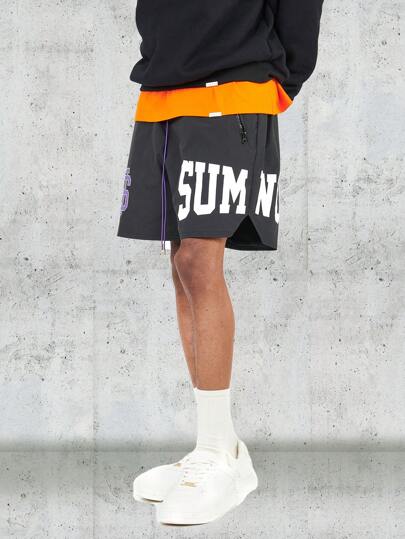 SUMWON Nylon Short With Front Graphic