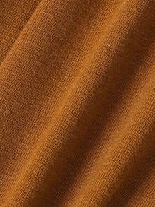 Boys Letter Patched Striped Trim Colorblock Varsity Jacket - Yellow - View 5