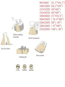 1 件深灰色温暖纯色舒适兔毛毛绒毯豪华蓬松长毛绒毯床上用品盖毯柔软舒适沙发毯适用于家庭、沙发、客厅 - 深灰色 - 查看 8