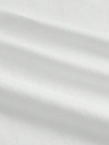 SHEIN BASICS Plus Colorblock Raglan Sleeve Tee - White - View 7